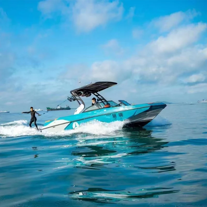 Bote de wakeboard de fibra de vidrio